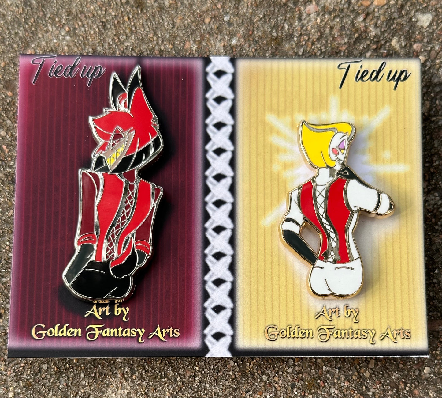 Corset RadioApple Alastor Lucifer Pair or Single Hard Enamel Pins