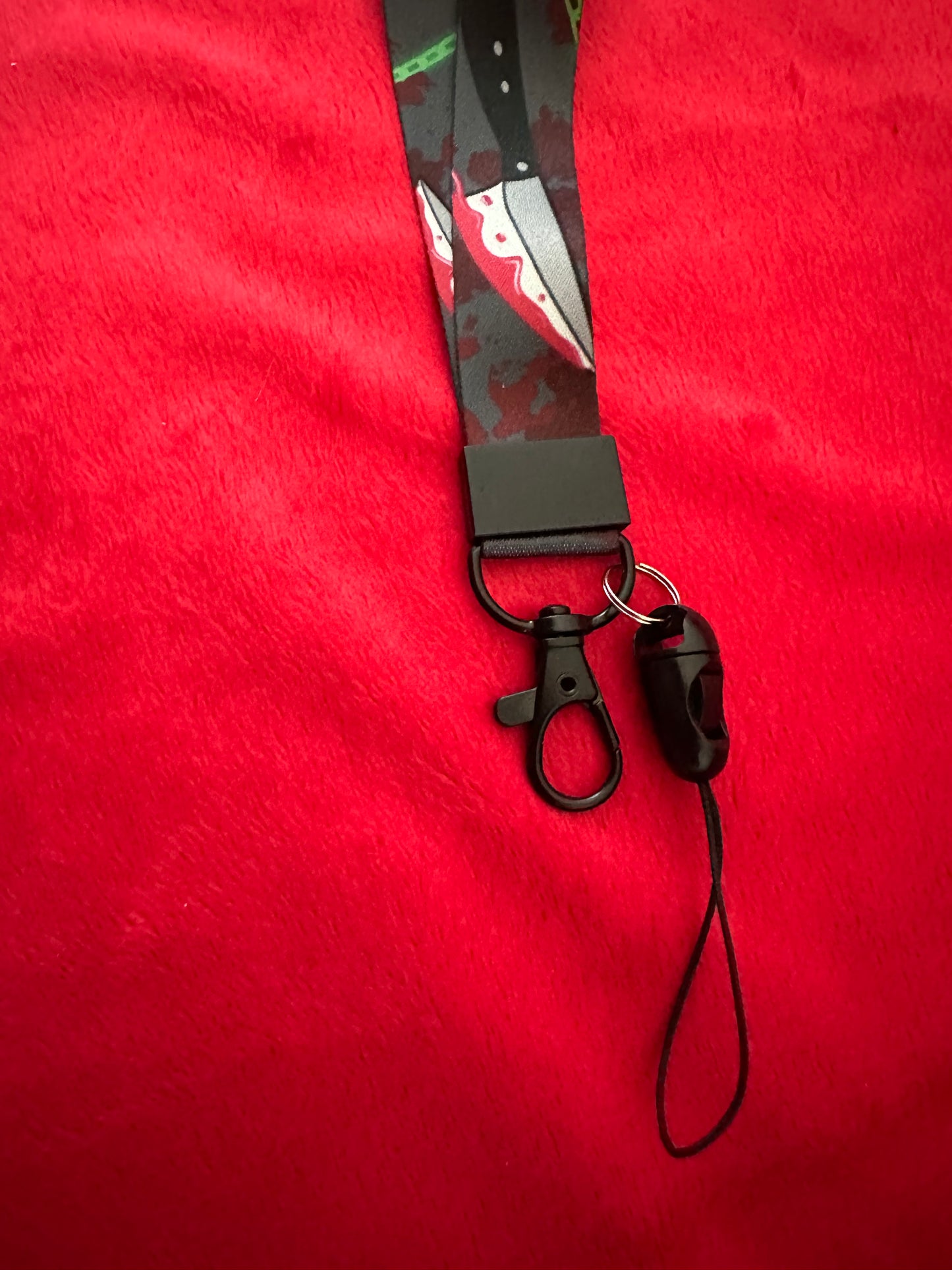 Radio demon “on air” themed crime scene lanyard