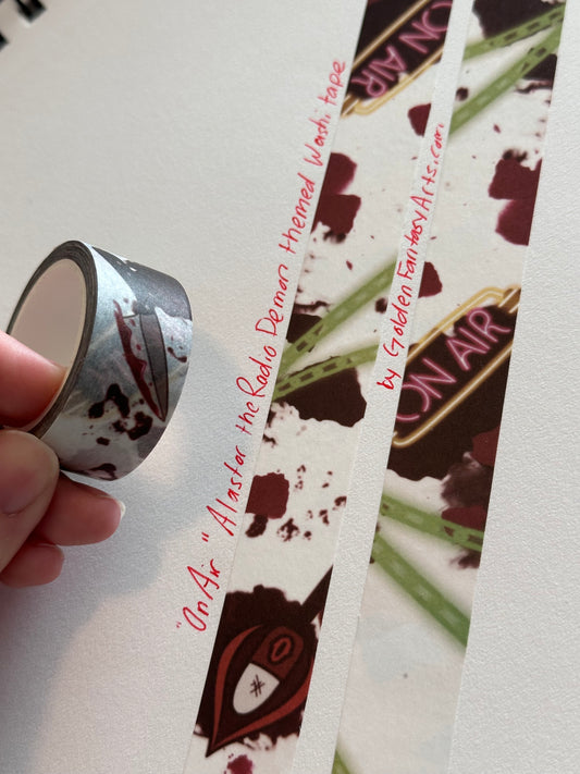 “On Air” Alastor the radio demon themed washi tape