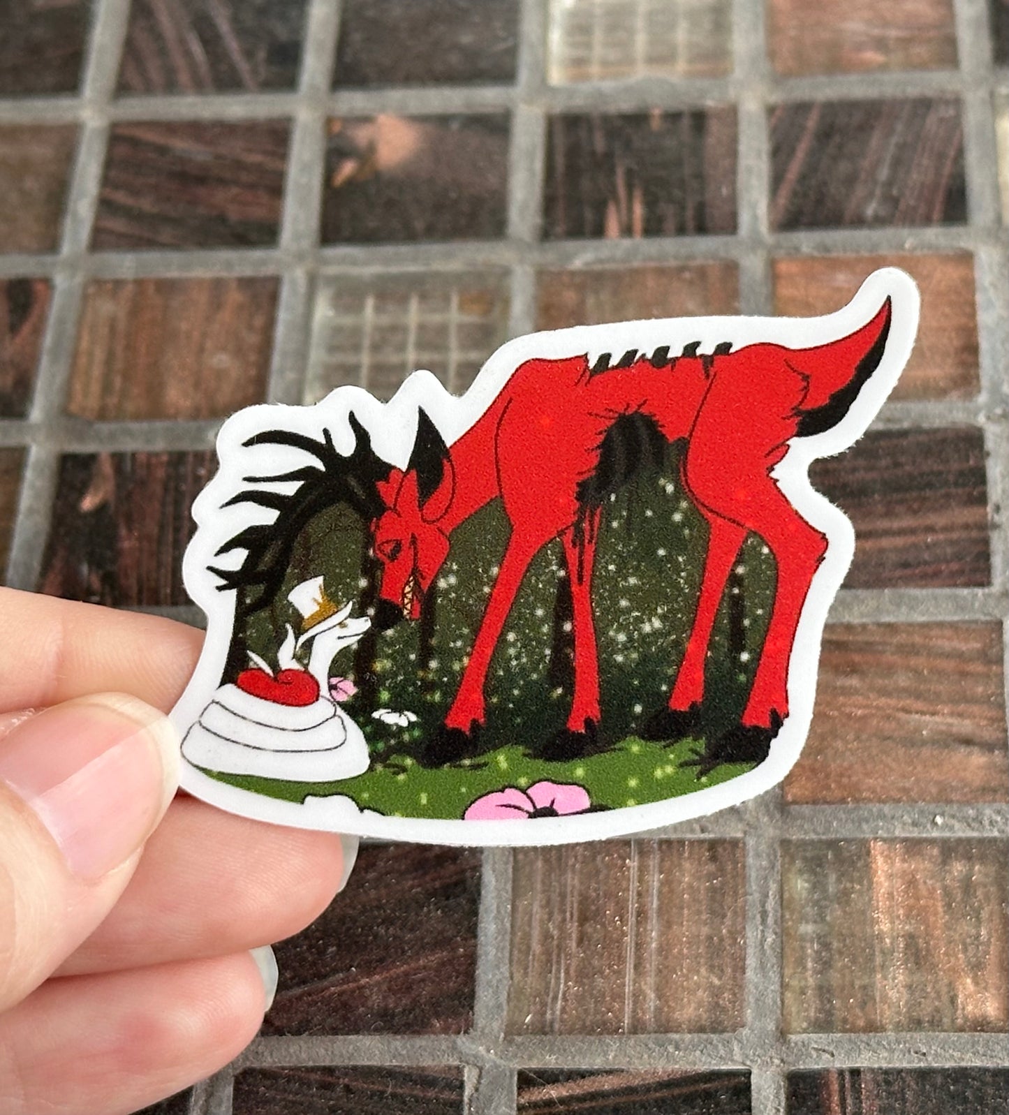 Forest Friends RadioApple matte sticker