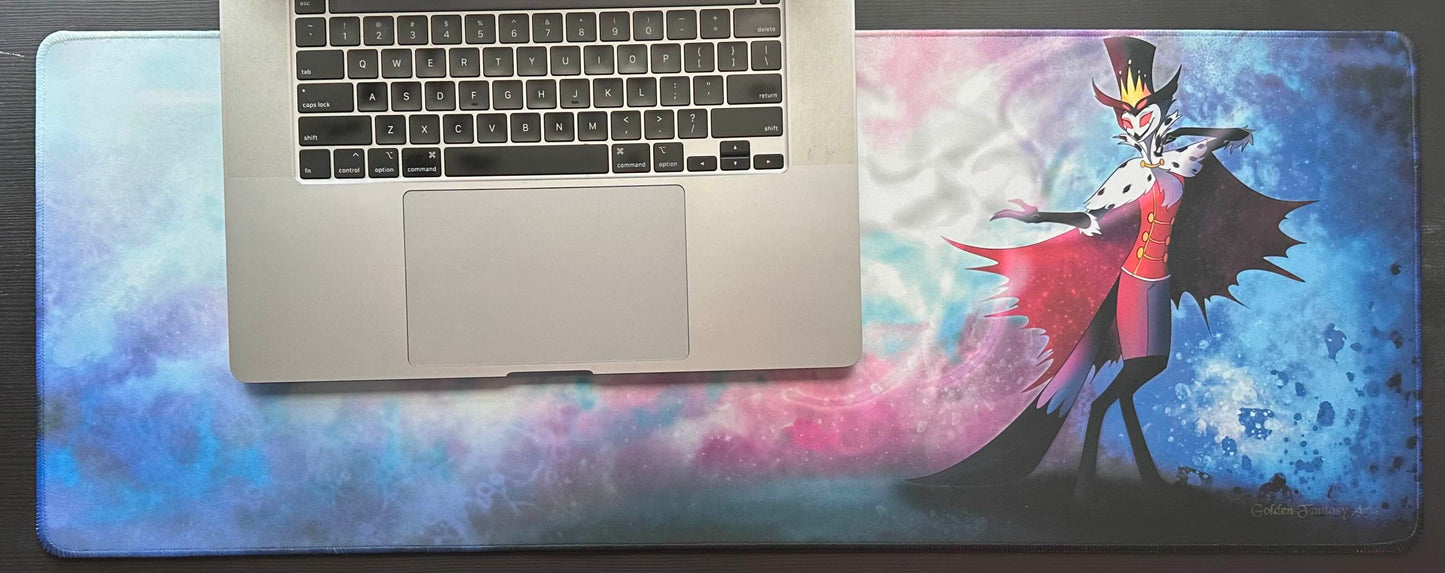 Stolas Cosmic Helluva Boss Deskmat with stitched edges 80 cm by 30 cm