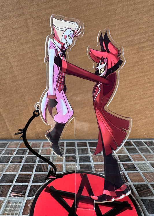 RadioApple Lucifer Alastor Hazbin Uppies tail swinging standee 180 mm tall