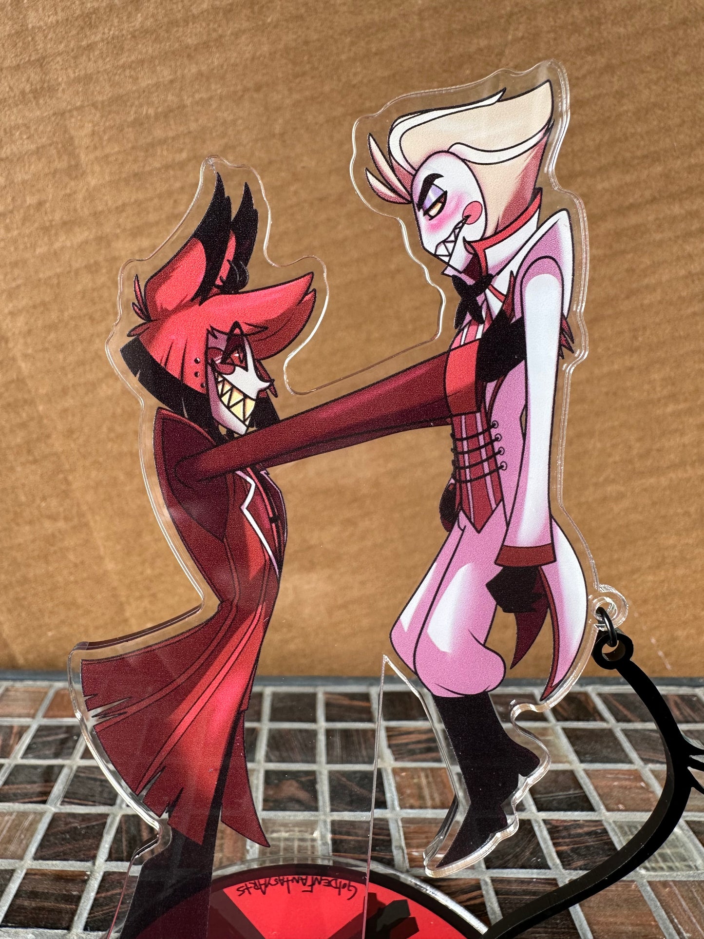 RadioApple Lucifer Alastor Hazbin Uppies tail swinging standee 180 mm tall