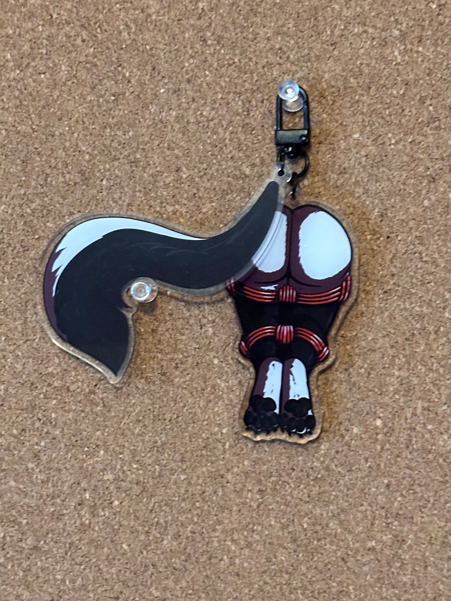 Furry Butt + Tail Double-sided Acrylic Keychain - Stolas Loona Wolf Cat Fox Dragon