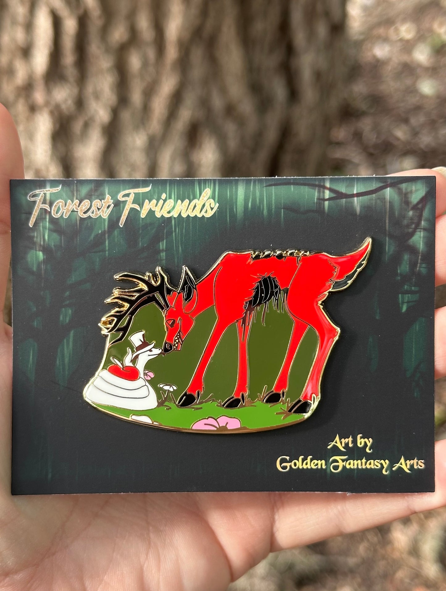 Animal Horror themed RadioApple Alastor Lucifer Hard Enamel Pin