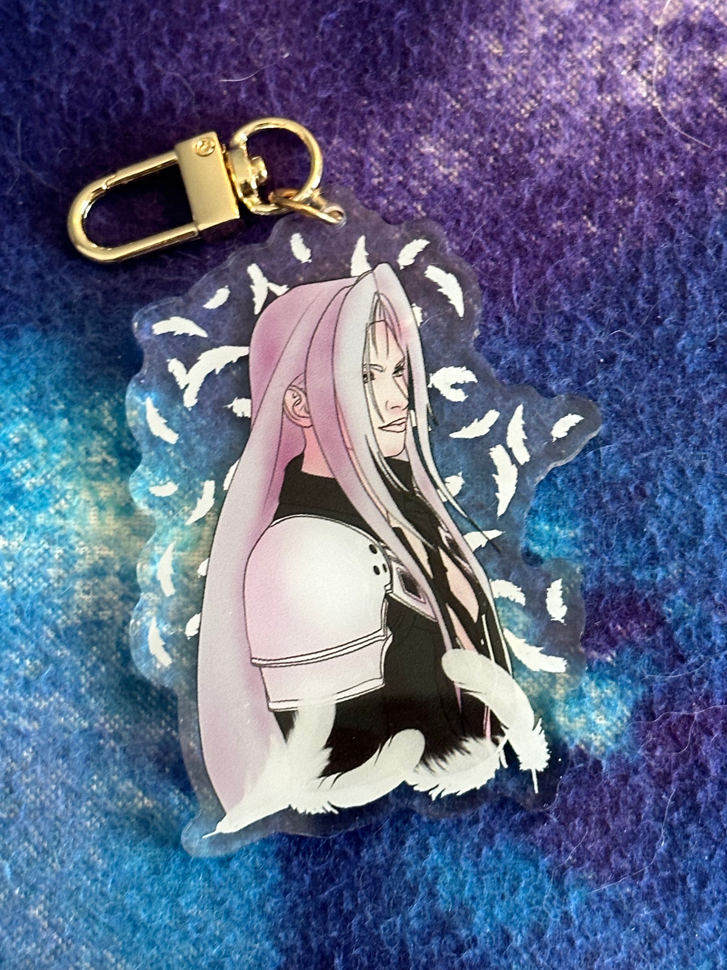 FF7R Double-sided floral and zodiac Acrylic Keychain - Cloud Sephiroth Tifa Aerith Zack