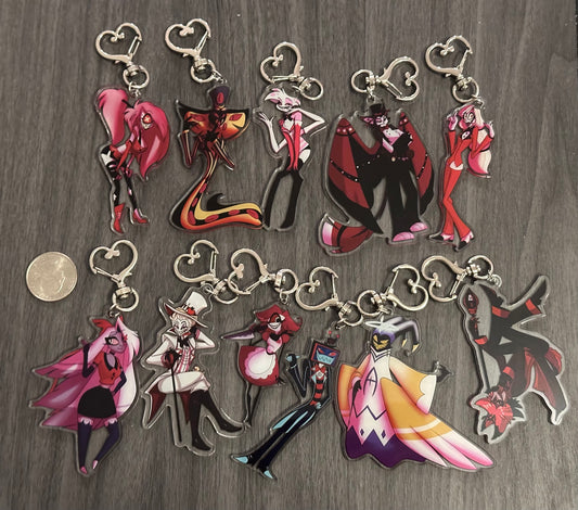 Hazbin Cast Double-sided Acrylic Keychain 3 inch