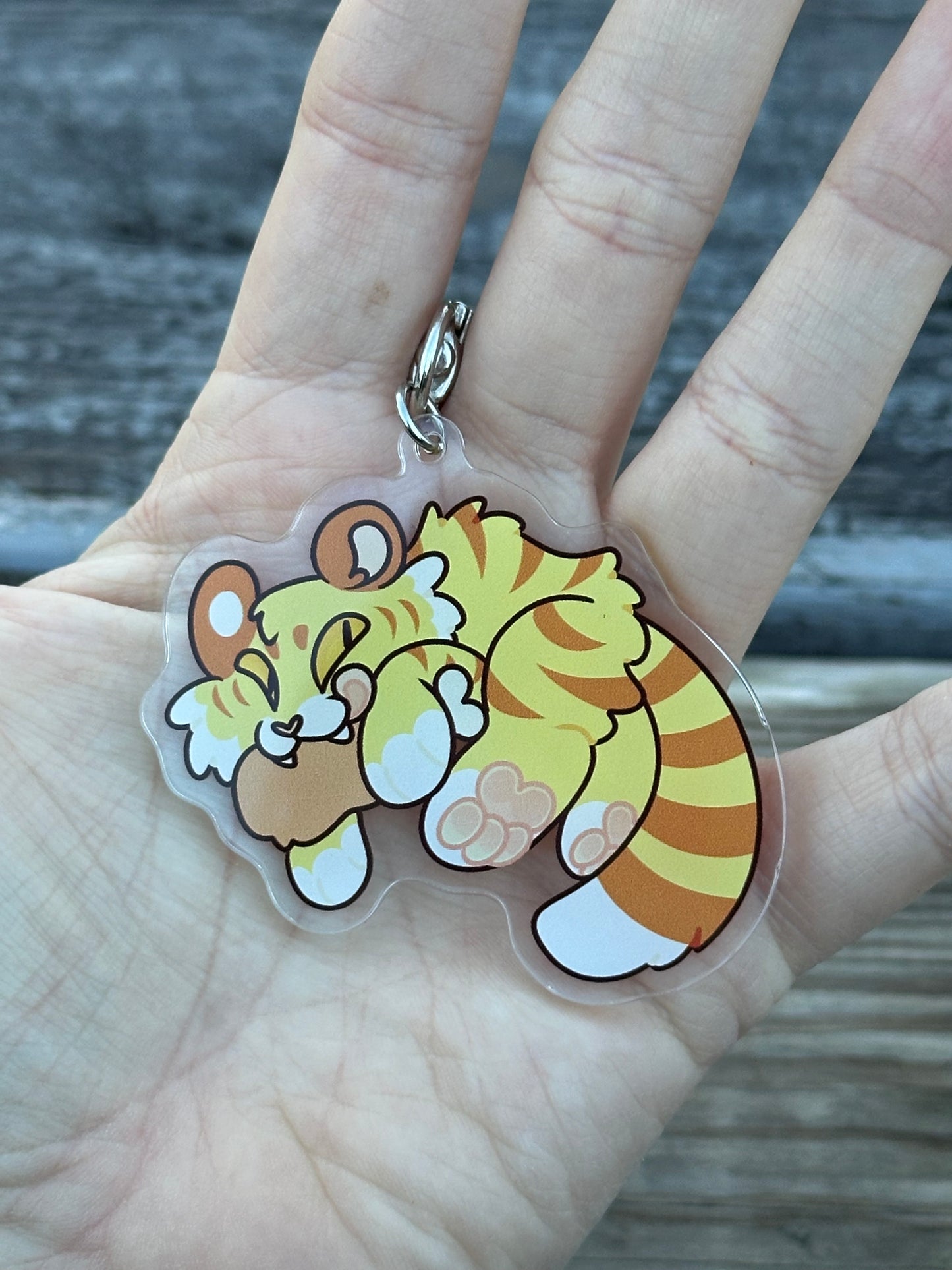 Golden Tiger keychain - 2.5 inch