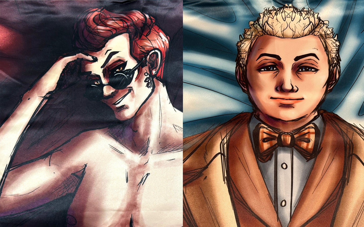 Good Omens - Crowley and Aziraphale dakimakura 50x150cm