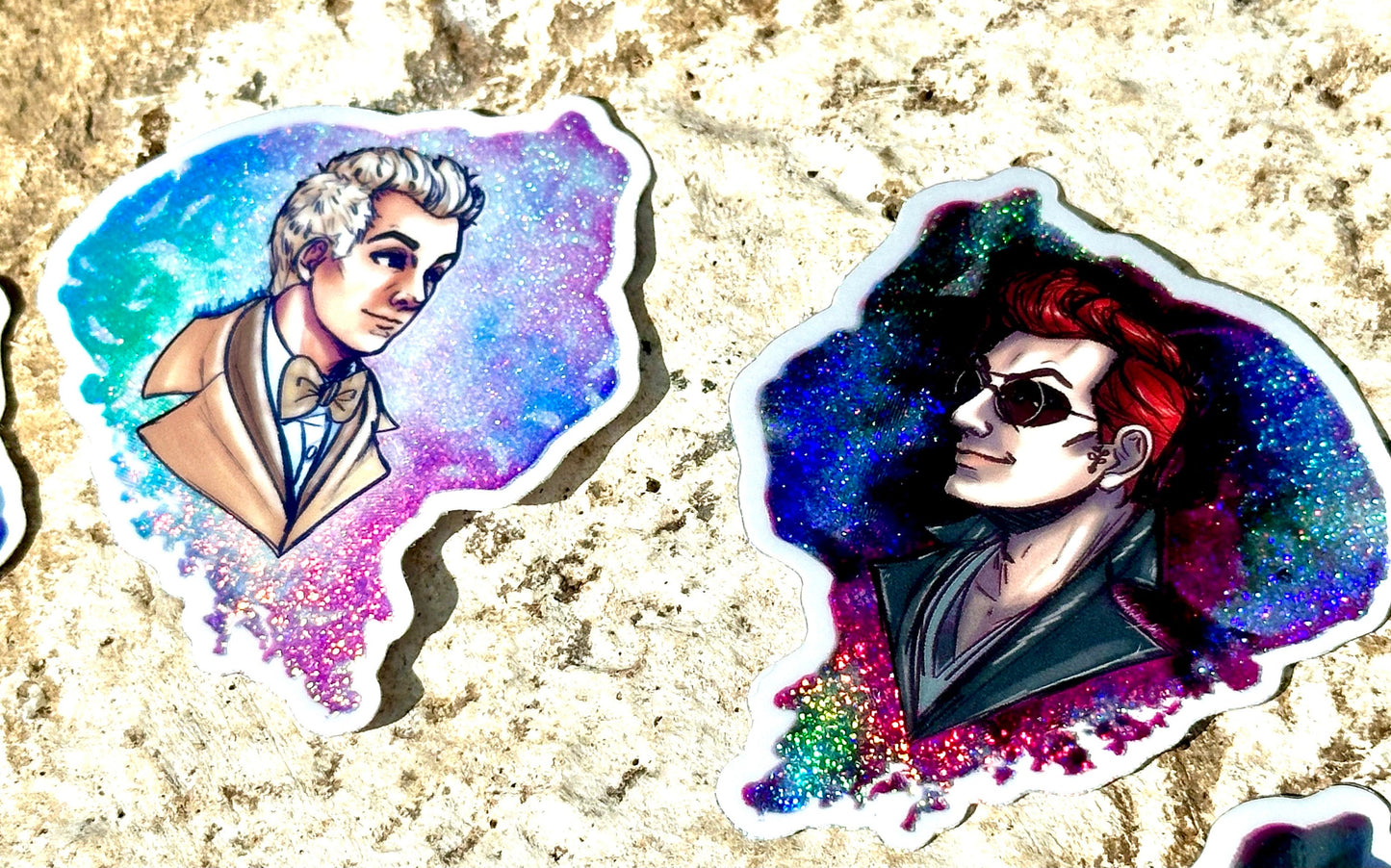 Good Omens - Aziraphale and Crowley specialty stickers