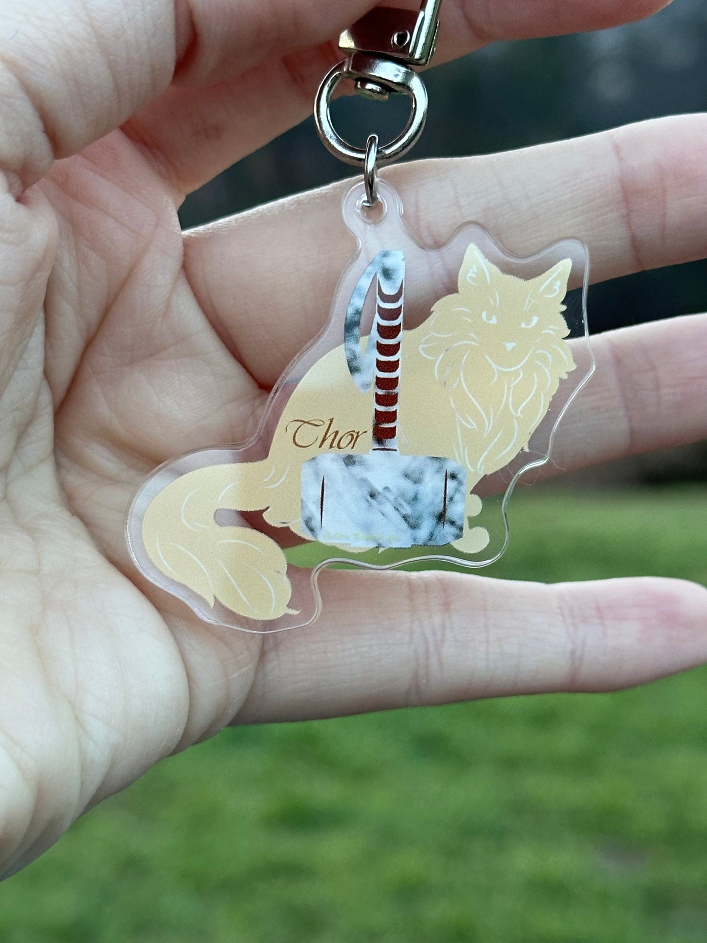 Meow-velous cat avenger keychains - 2 inch tall